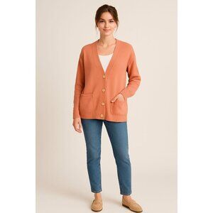 28.DemyLee NY Grandpa Sweater Cardigan MEDIUM -Democracy Ankle Jean Sz 10 Outfit